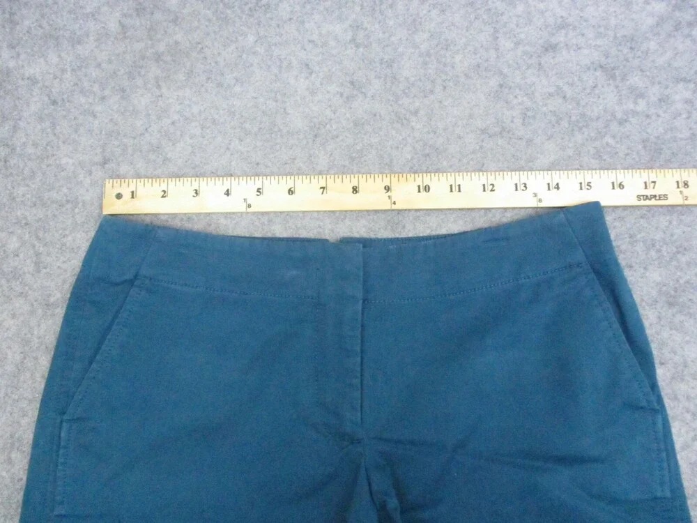 J Crew Shorts Womens 4 Blue Flat Front Chino Stretch Comfort Solid Beach Summer